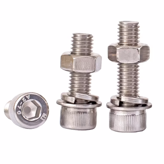 Fixadores de aço carbono galvanizado Gr4.8 DIN933 DIN 931 DIN 601 Parafuso de cabeça hexagonal de titânio, porcas e parafusos sextavados
