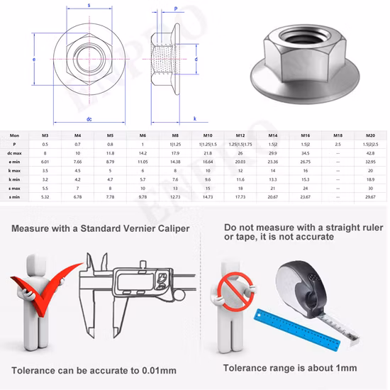 Porcas hexagonais de flange de titânio M8 M10 de venda direta da fábrica para bicicleta
